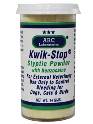 ARC Laboratories Kwik-Stop Styptic Powder for Dogs, Cats, and Birds, 14 g