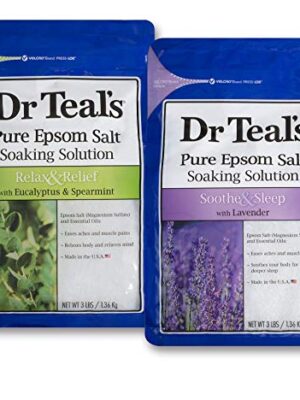 Dr Teal's Epsom Salt Bath Solution, Eucalyptus & Lavender, 6lbs