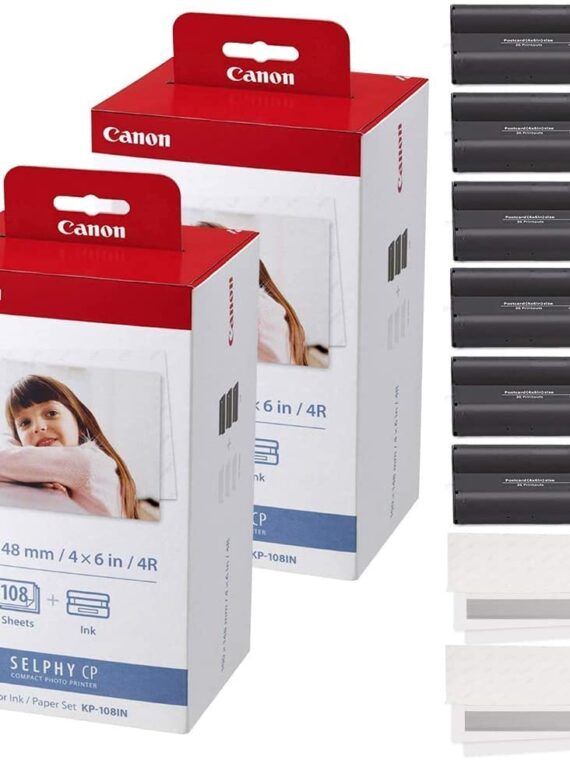 Canon KP-108IN Color Ink and Paper Set - Total of 216 Sheets
