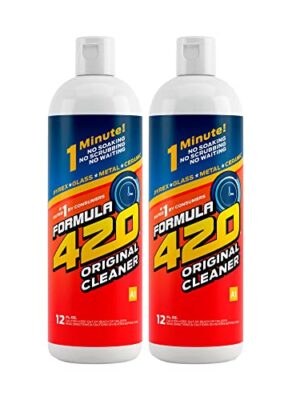 Formula 420 Cleaner - Pyrex, Glass, Metal and Ceramic - 12 Oz. Bottles. 2 Pack