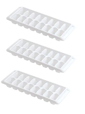 Rubbermaid - Ice Cube Tray, 16 cube trays (3 Pack, White)