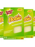3M Scotch-Brite Dobie All Purpose Pads, 3Count (Pack of 4) Total 12 Pads