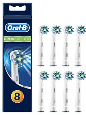 Oral-B EB50/8 Crossaction Toothbrush Heads, White, 8 Refills