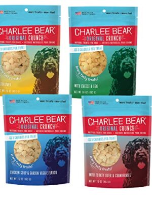 Charlee Bear Dog Treats Variety Pack includes Liver