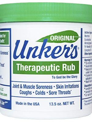 Unkers Therapeutic Rub for Joint Pain, Sore Muscles