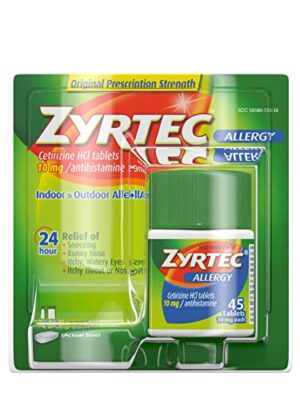 Zyrtec 24 Hour Allergy Relief Tablets, 10 mg Cetirizine