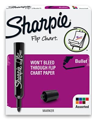 Sharpie 22478 Flip Chart Markers, Bullet Tip