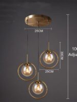Cognac Smoky Gray Clear Glass Ball LED