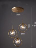 Cognac Smoky Gray Clear Glass Ball LED