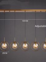 Cognac Smoky Gray Clear Glass Ball LED