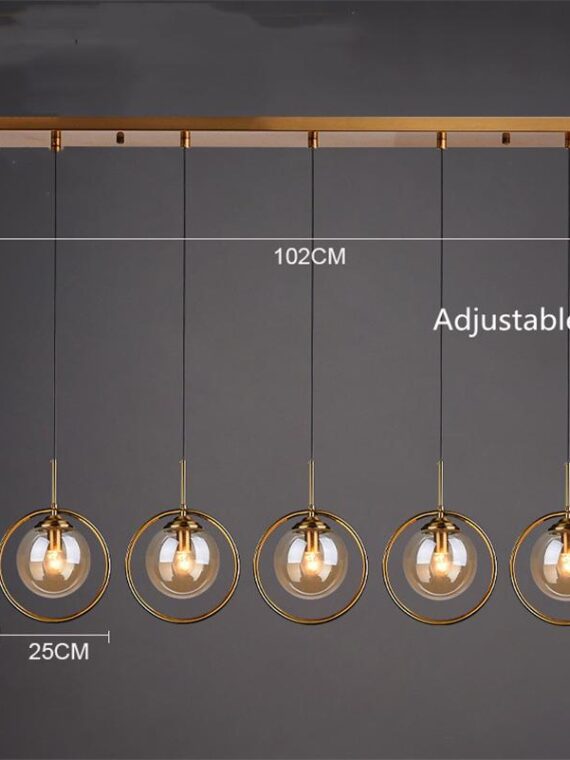 Cognac Smoky Gray Clear Glass Ball LED