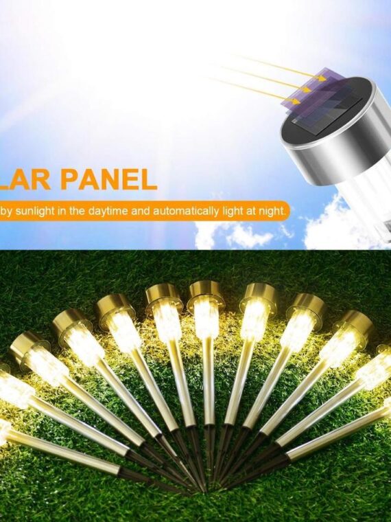 12Pack Solar Garden Light Outdoor Solar Powered