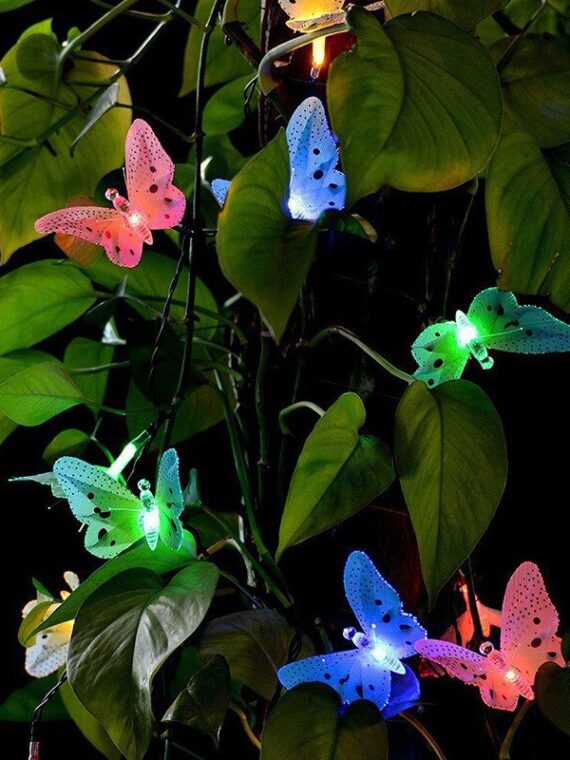 Garden Solar Lamp Butterfly String Lights