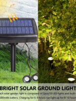 LED Solar Powered Garden Ground Light 10-in-1