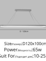 Black/White Simple Led Pendant Lamps