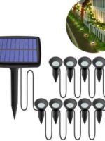 LED Solar Powered Garden Ground Light 10-in-1