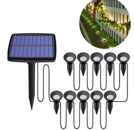 LED Solar Powered Garden Ground Light 10-in-1