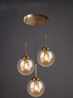Cognac Smoky Gray Clear Glass Ball LED