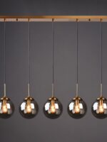 Cognac Smoky Gray Clear Glass Ball LED