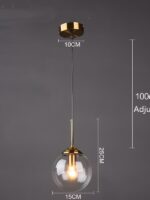 Cognac Smoky Gray Clear Glass Ball LED