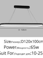 Black/White Simple Led Pendant Lamps