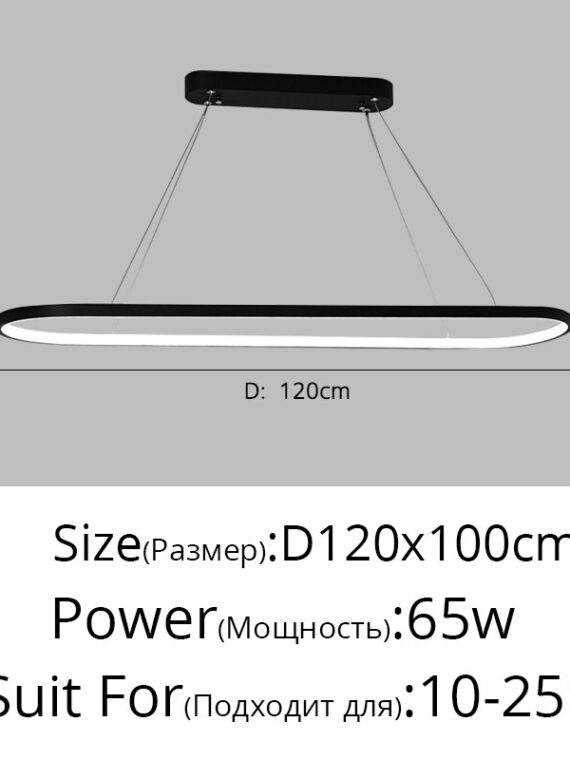 Black/White Simple Led Pendant Lamps