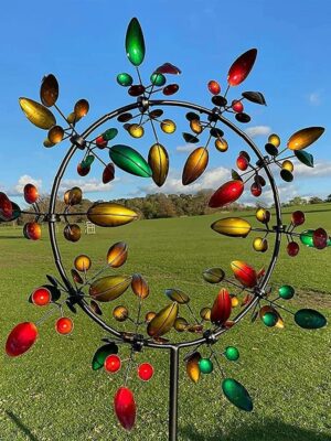 Unique Rainbow Color Metal Windmill
