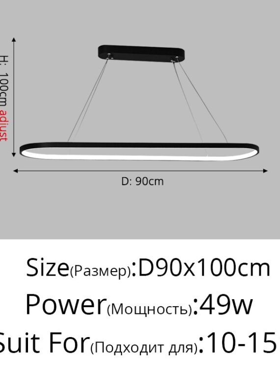 Black/White Simple Led Pendant Lamps