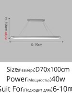 Black/White Simple Led Pendant Lamps