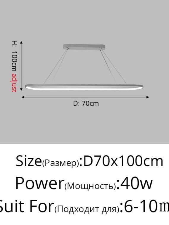 Black/White Simple Led Pendant Lamps