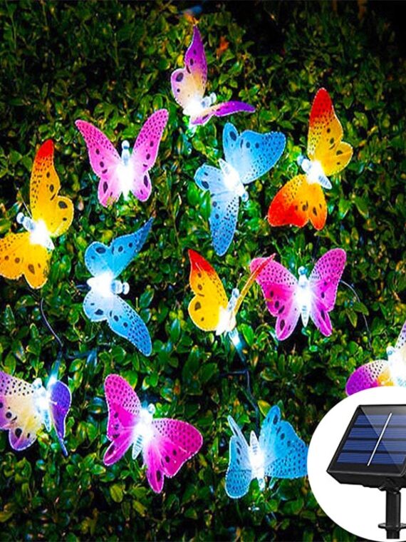 Garden Solar Lamp Butterfly String Lights