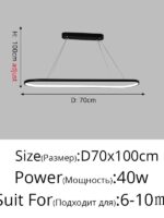 Black/White Simple Led Pendant Lamps