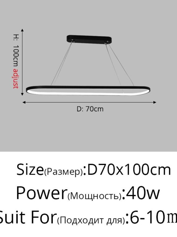 Black/White Simple Led Pendant Lamps