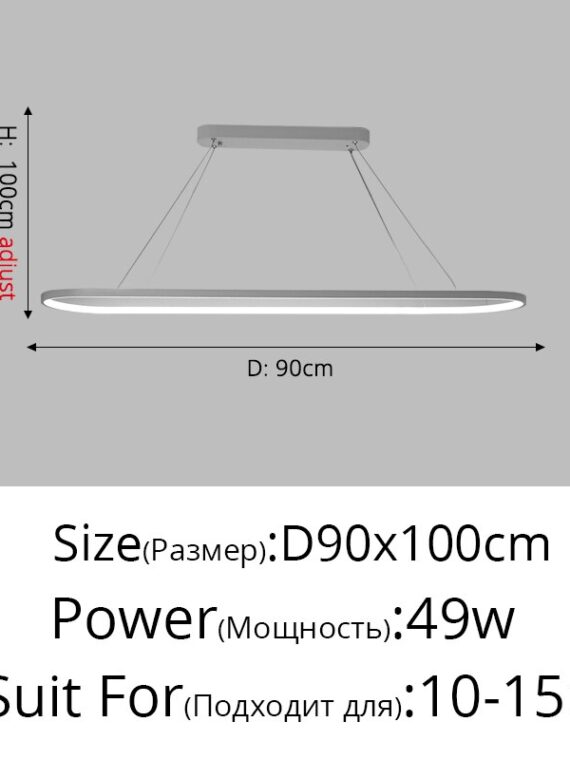 Black/White Simple Led Pendant Lamps