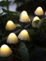 LED Solar String Lights Waterproof Mushroom