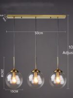 Cognac Smoky Gray Clear Glass Ball LED