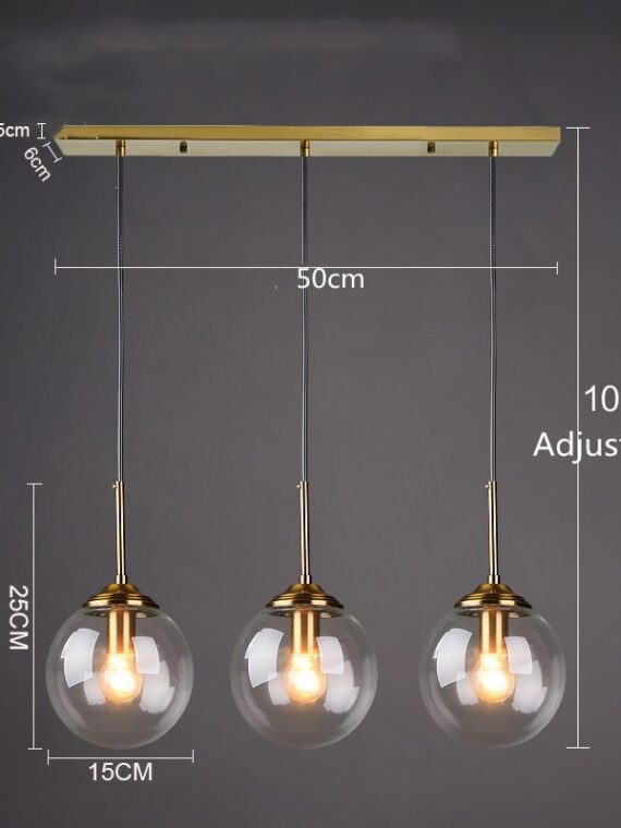 Cognac Smoky Gray Clear Glass Ball LED