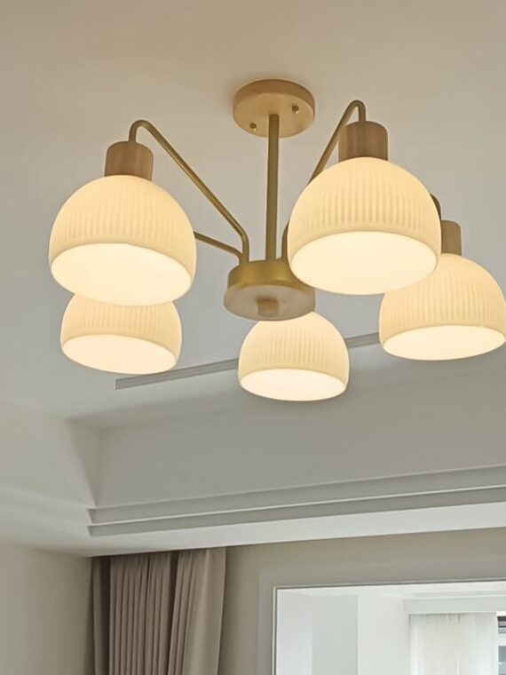 Dining Table Chandelier Glass Lampshade