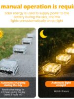 4pcs Solar Led Light Clear Ice Cube Lights Outdoor