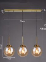 Cognac Smoky Gray Clear Glass Ball LED