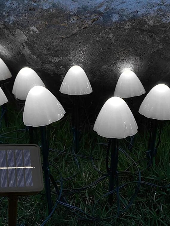 LED Solar String Lights Waterproof Mushroom