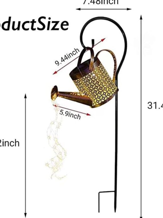 Solar Watering Can Light Hanging Kettle Lantern Light