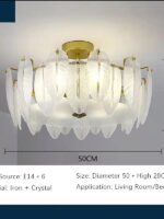 Modern crystal chandelier living room