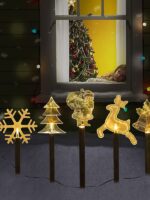 5 Pack Solar Christmas Stake Light Outdoor