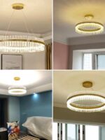 Modern crystal chandelier living room