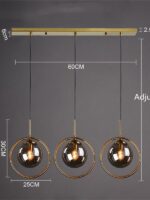 Cognac Smoky Gray Clear Glass Ball LED