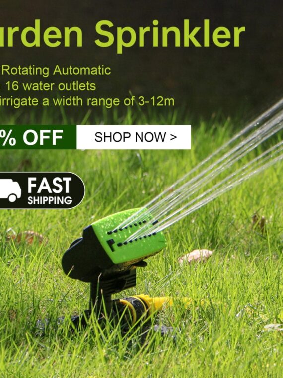 16 Holes Garden Sprinkler 180° Rotating