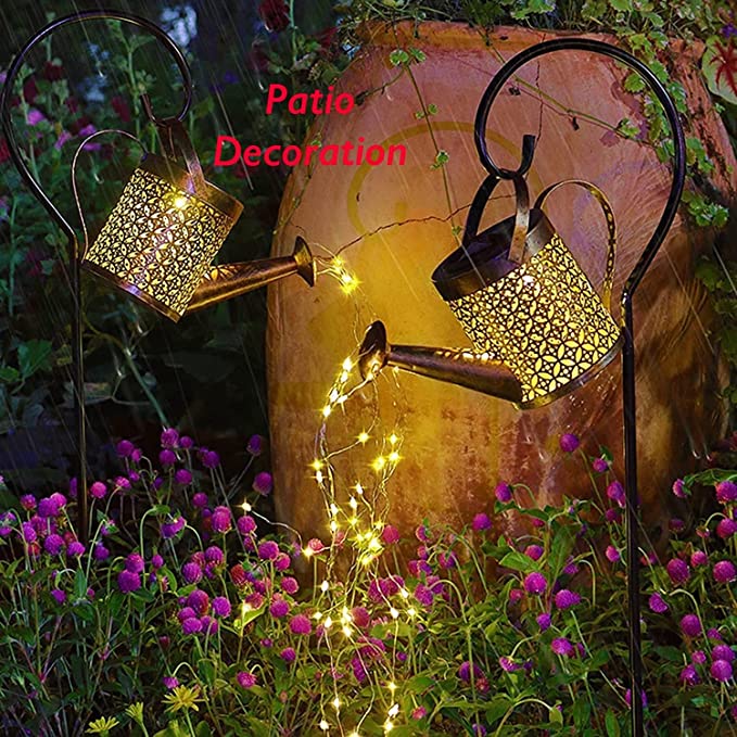 Garden Solar Watering Can Light Hanging Kettle