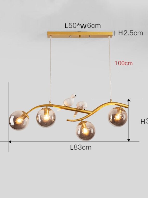 Cognac Smoky Gray Clear Glass Ball LED