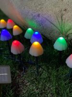 LED Solar String Lights Waterproof Mushroom